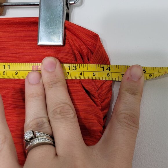 Women's Orange Space Dye Ruched Side Athletic Skirt Size M - Picture 3 of 9